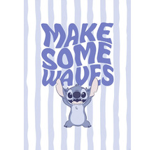 Illustratie met de tekst ''Make some waves'' en een stripfiguur