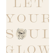 Wanddecoratie met de tekst Laat je ziel stralen en een Stitch-figuur