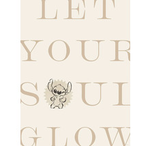 Let your soul glow belettering met Stitch illustratie