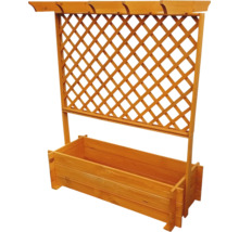 Houten plantenbak met klimrek
