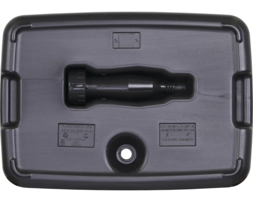 Zwarte jerrycan met schenktuit