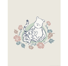 Illustratie van Winnie de Poeh en Knorretje omringd door bloemen