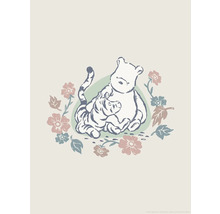 Illustratie van Winnie de Poeh met Knorretje en bloemen