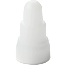 Witte plastic flessendop