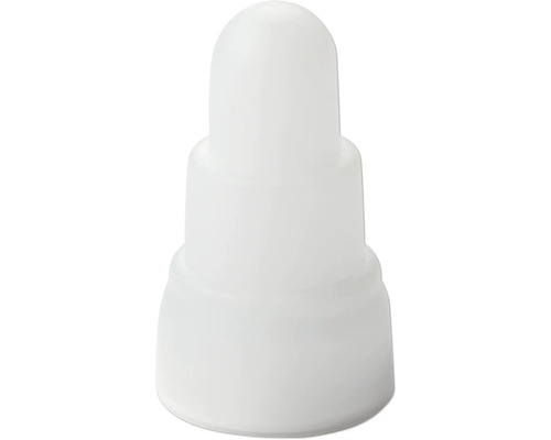 Witte plastic flessendop