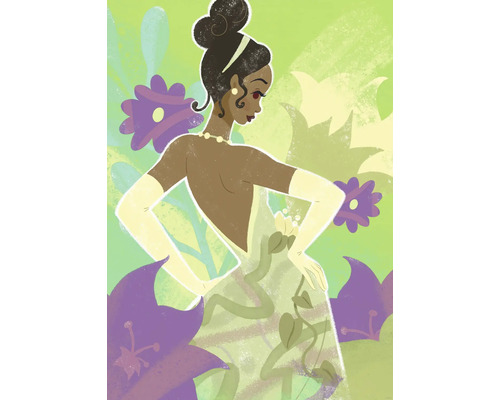 Illustratie van een vrouw met jurk en bloemen