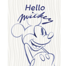 Illustratie van Mickey Mouse met de tekst Hallo Mickey