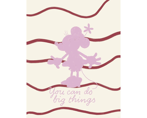 Illustratie met Minnie Mouse silhouet en de tekst You can do big things.