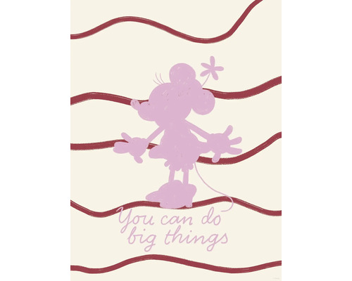 Grafiek met Minnie Mouse silhouet en de tekst You can do big things