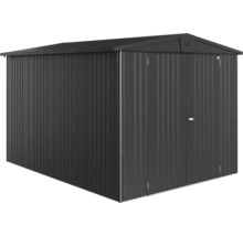 Metalen tuinhuis met een zadeldak voor de tuin