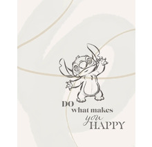 Illustratie met het opschrift Doe wat je gelukkig maakt en een getekend stripfiguur