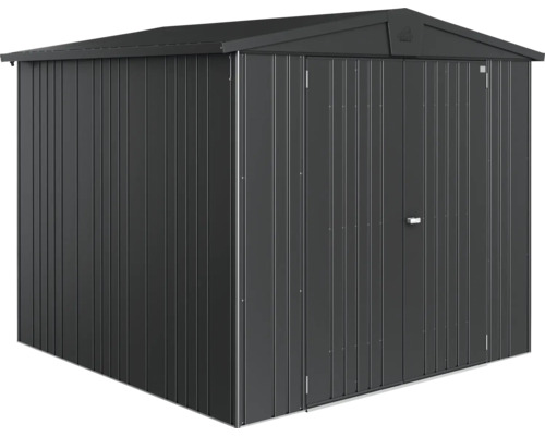 Metalen tuinhuis met dubbele deur voor het opbergen van tuingereedschap