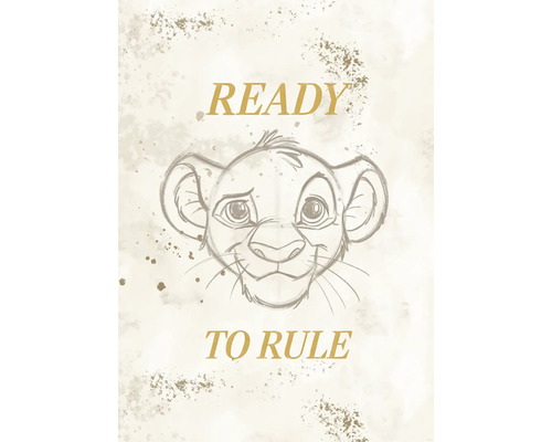 Schets van Simba met de tekst ''Ready to Rule''