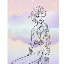 Illustratie van Elsa uit Frozen voor een berglandschap