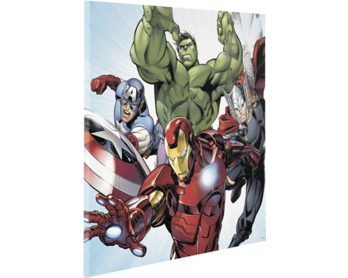 Avengers canvas schilderij met de superhelden Iron Man, Hulk, Thor en Captain America