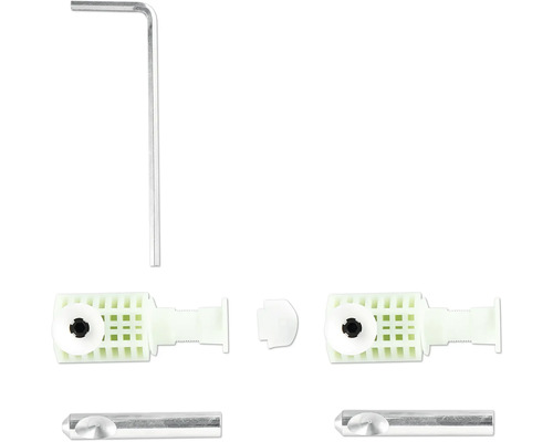 Reserveonderdelenset voor badkamerradiator met inbussleutel