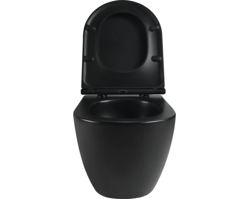 Wandcloset diepspoel met open spoelrand en toiletzitting