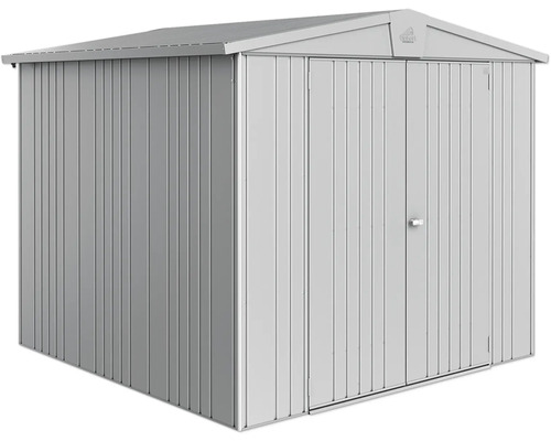 Metalen tuinhuis met dubbele deur voor de tuin