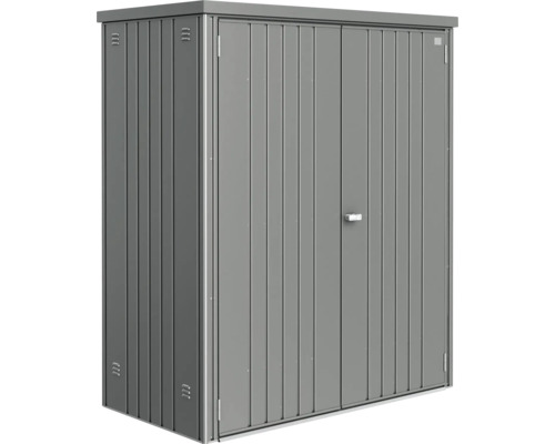 Metalen gereedschapshuis met dubbele deur voor het opbergen van tuingereedschap