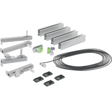 Schuifdeurbeslagset met rails, ophangingen, rollen en accessoires