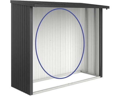 Metalen tuinhuis zonder deur