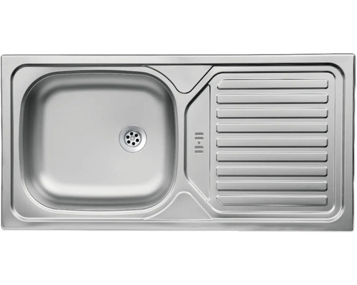 Spoelbak van roestvrij staal met afdruiprek