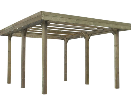 Houten carport voor de tuin