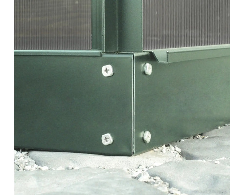 Detailopname van een kasbasis met schroeven