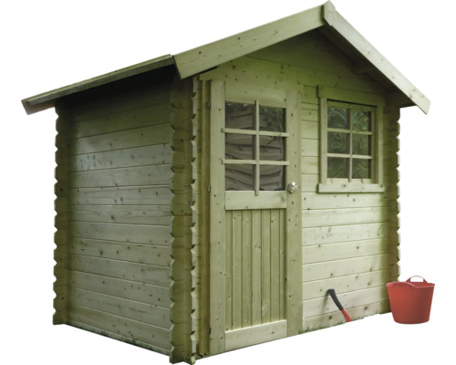 Houten tuinhuis met deur en ramen