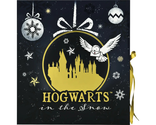 Decoratief cadeaupapier met Hogwarts-motief in winterdesign