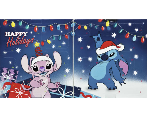 Disney Stitch adventskalender met figuren en feestdagenmotieven
