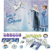Disney Frozen adventskalender met Elsa en Anna motieven, stempels, stickers, kleurplaten en kantoorartikelen