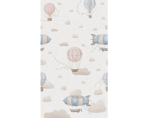 A.S. CRÉATION Fotobehang vlies 77061-1 Lilly & Luis luchtballonnen Behang met luchtballonnen en wolkenpatroon