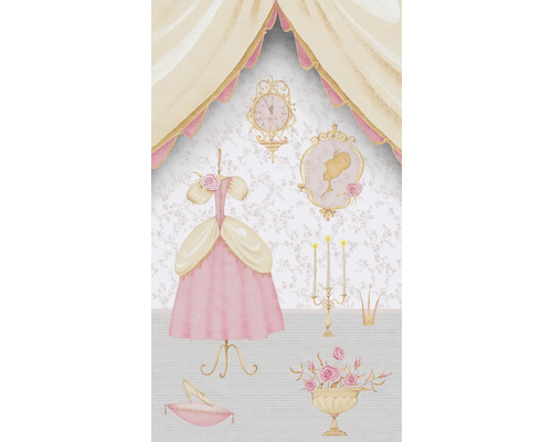 A.S. CRÉATION Fotobehang vlies 77066-1 Lilly & Luis prinses bloemen roze