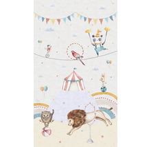 Circusbehang met dierenmotieven