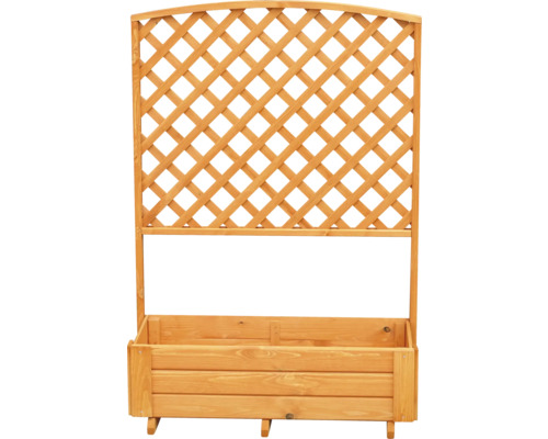 Plantenbak met klimrek van hout