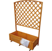 Houten plantenbak met klimrek voor de tuin