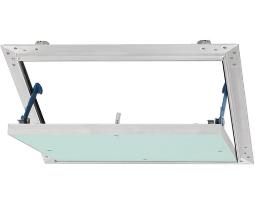 Geopende zoldertrap van aluminium