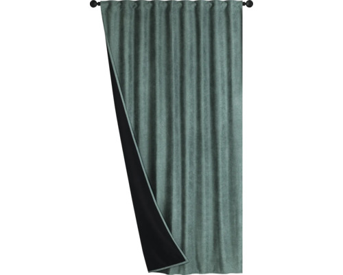 SOLEVITO Gordijn verduisterend thermisch St. Moritz groen 140x255 cm Verduisterend gordijn met plooiband