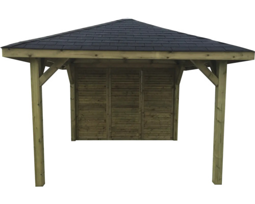 Houten tuinpaviljoen met dak