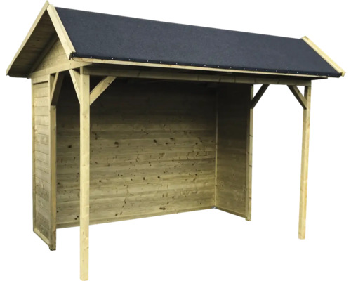 Houtopslag met dak voor de tuin