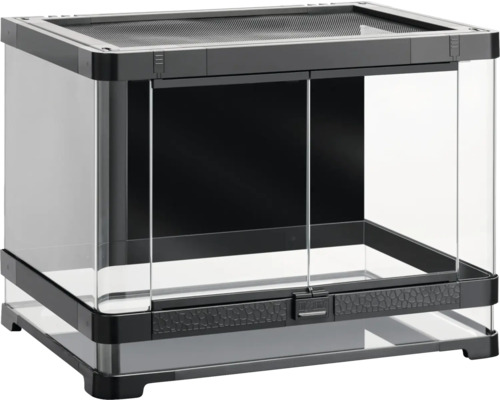 Terrarium met glazen schuifdeuren en ventilatierooster