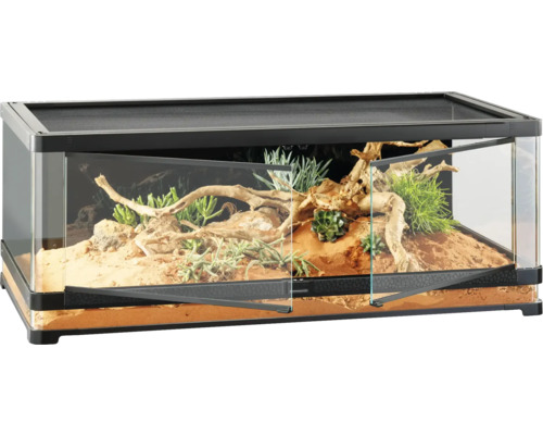 Ingericht terrarium met glazen voorkant en ventilatierooster