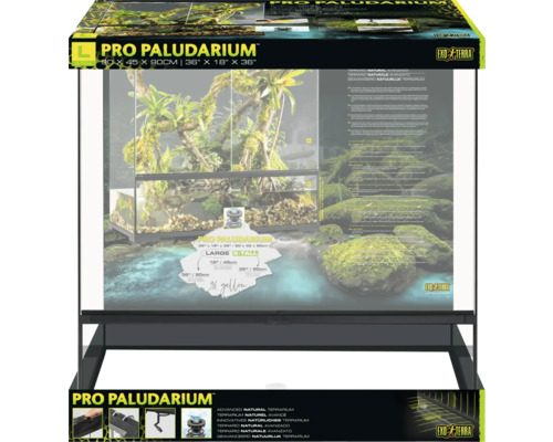 Exo Terra Pro Paludarium met afmetingen 90 x 45 x 90 centimeter, geschikt voor vochtige biotopen