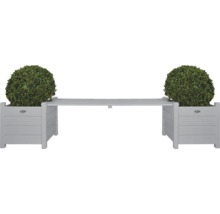 Tuinbank met geïntegreerde plantenbakken voor buiten