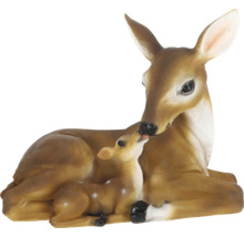 Decoratieve reeënfamilie als tuindecoratie