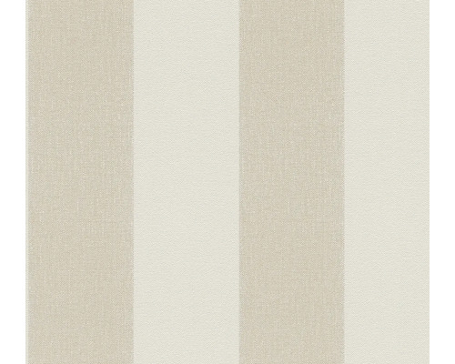 A.S. CRÉATION Vliesbehang 9483-42 Pure Elegance blokstrepen beige wit Behang met streepmotief
