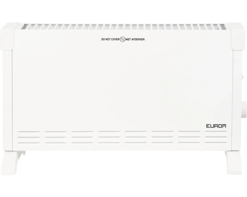 Eurom Convector kachel met de instructie deze niet af te dekken