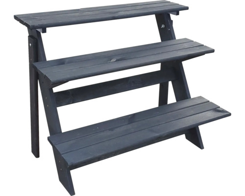 Houten bloemenbank met drie niveaus voor buiten