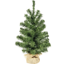 Kunstmatige kerstboom in jute zak